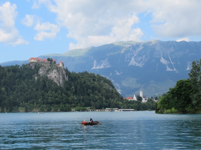 Meer en kasteel in Bled